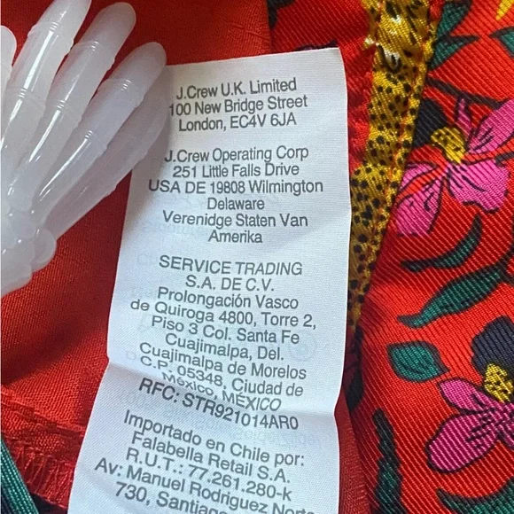 J CREW COLLECTION 100% Silk Red Jungle Cat Pull-on Pant 6 RARE - Picture 12 of 14